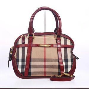 Burberry Haymarket Check Multicolor Coated Canvas Crossbody Bag